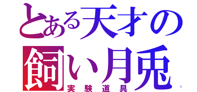 とある天才の飼い月兎（実験道具）