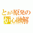 とある原発の炉心融解（メルトダウン）