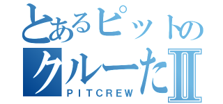 とあるピットのクルーたちⅡ（ＰＩＴＣＲＥＷ）