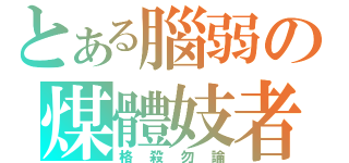 とある腦弱の煤體妓者（格殺勿論）