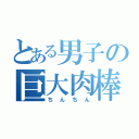 とある男子の巨大肉棒（ちんちん）