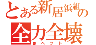 とある新居浜組の全力全壊（副ヘッド）