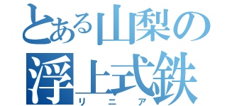 とある山梨の浮上式鉄道（リニア）