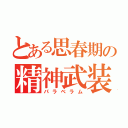 とある思春期の精神武装（パラベラム）