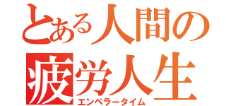 とある人間の疲労人生（エンペラータイム）