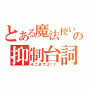 とある魔法使いの抑制台詞（そこまでよ！！）