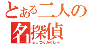 とある二人の名探偵（ぶっつりがくしゃ）