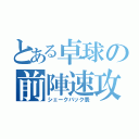 とある卓球の前陣速攻（シェークバック表）