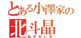 とある小澤家の北斗晶（おざわしき）