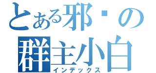 とある邪恶の群主小白（インデックス）