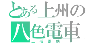 とある上州の八色電車（上毛電鉄）