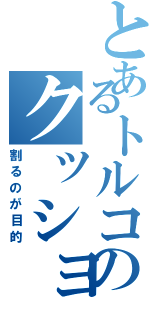 とあるトルコのクッション（割るのが目的）