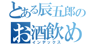 とある辰五郎のお酒飲めない嘘つき（インデックス）