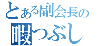 とある副会長の暇つぶし（）