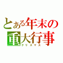 とある年末の重大行事（クリスマス）