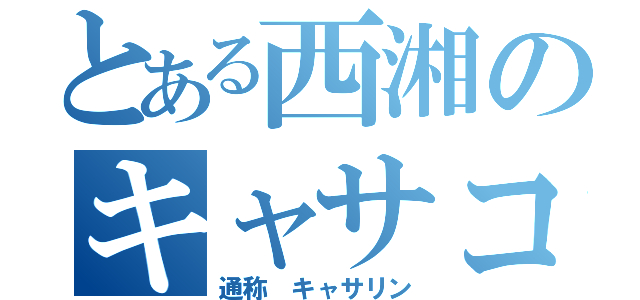 とある西湘のキャサコ（通称 キャサリン）