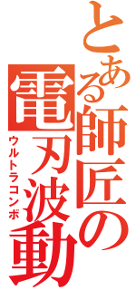 とある師匠の電刃波動拳Ⅱ（ウルトラコンボ）