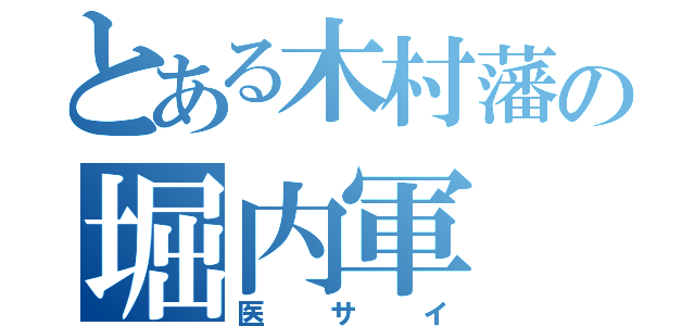 とある木村藩の堀内軍（医サイ）