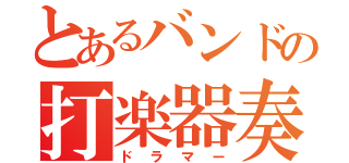 とあるバンドの打楽器奏者（ドラマー）