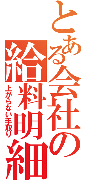 とある会社の給料明細（上がらない手取り）