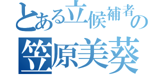 とある立候補者の笠原美葵（）