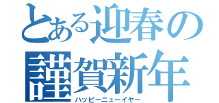 とある迎春の謹賀新年（ハッピーニューイヤー）