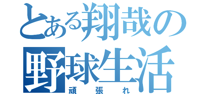 とある翔哉の野球生活（頑張れ）