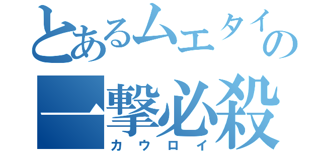 とあるムエタイの一撃必殺（カウロイ）