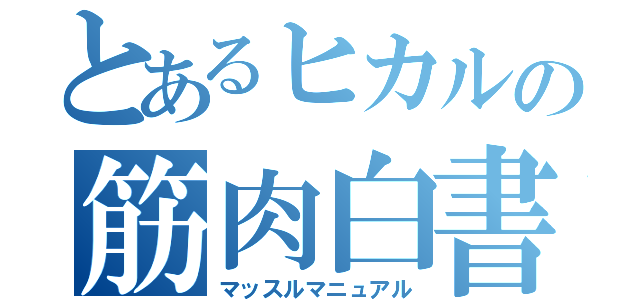 とあるヒカルの筋肉白書（マッスルマニュアル）