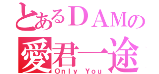 とあるＤＡＭの愛君一途（Ｏｎｌｙ Ｙｏｕ）