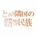 とある隣国の劣等民族（）