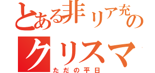 とある非リア充のクリスマス（ただの平日）