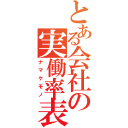 とある会社の実働率表（ナマケモノ）