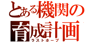 とある機関の育成計画（ラストホープ）