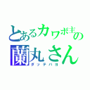 とあるカワボ主の蘭丸さん（ダッテバヨ）