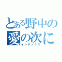 とある野中の愛の次に郎（インデックス）