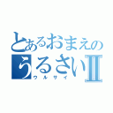 とあるおまえのうるさい言葉Ⅱ（ウルサイ）