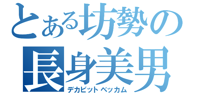 とある坊勢の長身美男（デカビットベッカム）