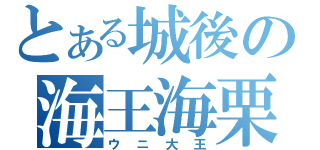 とある城後の海王海栗（ウニ大王）