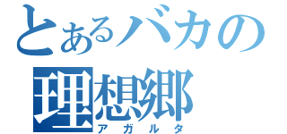 とあるバカの理想郷（アガルタ）