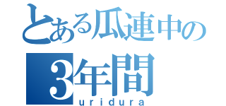 とある瓜連中の３年間（ｕｒｉｄｕｒａ）