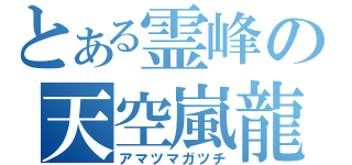 とある霊峰の天空嵐龍（アマツマガツチ）