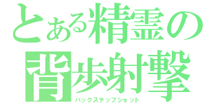 とある精霊の背歩射撃（バックステップショット）