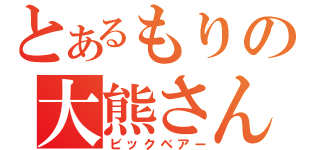 とあるもりの大熊さん（ビックベアー）