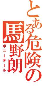 とある危険の馬野朗（ポニーテール）