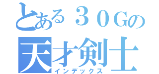 とある３０Ｇの天才剣士（インデックス）