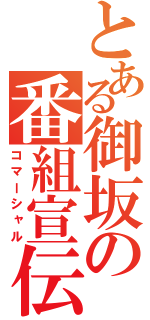 とある御坂の番組宣伝（コマーシャル）