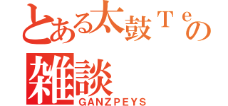 とある太鼓Ｔｅａｍの雑談（ＧＡＮＺＰＥＹＳ）