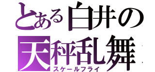 とある白井の天秤乱舞（スケールフライ）