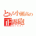 とある小瀬高の正露砲（せいろガン）